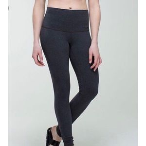Lululemon high waist cotton wunder under dark grey